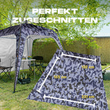Where Tomorrow Pop Up Pavillon Gartenzelt - Seitenwand - Camouflage-Grau aus 190T Polyester, wetterfest und passgenau zugeschnitten.