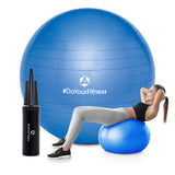 #DoYourFitness Gymnastikball inkl. Ballpumpe, Fitness Sitzball in Blau, 85 cm, für Sport, Pilates und Rückenübungen.
