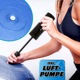 #DoYourFitness Gymnastikball inkl. Ballpumpe - Fitness Sitzball - Blau - 55 cm wird aufgepumpt, robust und vielseitig einsetzbar.