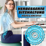 #DoYourFitness Gymnastikball inkl. Ballpumpe - Fitness Sitzball in Türkis, 55 cm für verbesserte Sitzhaltung im Büro und Home Office.