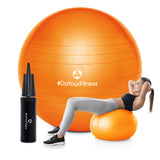 #DoYourFitness Gymnastikball inkl. Ballpumpe - Fitness Sitzball in Orange, 75 cm, strapazierfähig und vielseitig für Training und Alltag.
