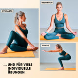 #DoYourFitness Fitnessmatte - In- & outdoor - 183x61x1 cm, orange, rutschfest für Yoga, Gymnastik, Meditation und Fitnessübungen.