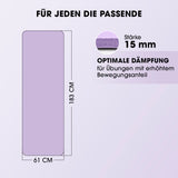 #DoYourFitness Fitnessmatte lila 183x61x1,5 cm, rutschfest, robust, ideal für Yoga, Gymnastik, indoor und outdoor Einsatz.