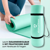 #DoYourFitness Fitnessmatte - In- & outdoor, rutschfest, 183x61x2 cm, leicht rollbar mit praktischem Tragegurt, ideal für Yoga und Gymnastik.