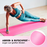 #DoYourFitness Fitnessmatte – 183x61x2 cm, pink, rutschfest, robust, ideal für Yoga, Gymnastik, indoor & outdoor Anwendungen.