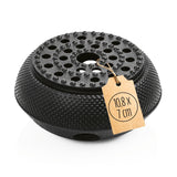 LUMALAND Stövchen aus Gusseisen schwarz, Teewärmer für Teekannen, feuerfest, asiatische Tradition, 10,8 x 7 cm.