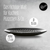 LUMALAND Dessertteller Set aus Gusseisen 2-teilig Servierteller Ø15 cm Höhe 1,7 cm ideal für Kuchen und Plätzchen.