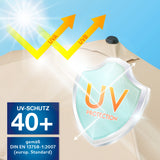 EASYmaxx Sonnenschirm mit UV-Schutz rechteckig 230 x 140 cm beige, schützt effektiv vor UVA und UVB Strahlen.