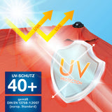 EASYmaxx Sonnenschirm mit UV-Schutz - halbrund 270x140 cm terracotta mit UV-Schutz 40+ nach DIN EN 13758-1:2007