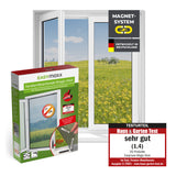 EASYmaxx Insect Protect Insektenschutzgitter mit Magnetbefestigung für Fenster bis 150x130 cm, einfache Montage ohne Bohren.