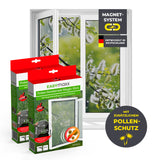 EASYmaxx Insect Protect Insekten- & Pollenschutzgitter - 2er-Set mit Magnetbefestigung und Pollenschutz für Fenster bis 150x130 cm.