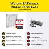 EASYmaxx Insect Protect Insektenschutzgitter mit Magnetbefestigung, einfach zu installieren, langlebig und klare Sicht, 2er-Set bis 150x130 cm.