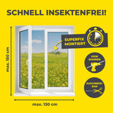 EASYmaxx Insect Protect Insektenschutzgitter mit Magnetbefestigung, bis 150 x 130 cm, fensterfreundlich, schnell montiert ohne Bohren.