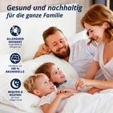 LUMALAND Wasserundurchlässige Matratzenauflage 90x200 cm weiß schützt Allergiker-Matratzen aus Baumwolle bequem und reizfrei.