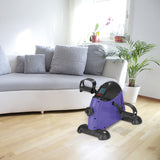 MAXXMEE Mini-Trainer 2in1 mit Metallschwungrad schwarz/violett zur Arm- und Beinmuskulatur, mit Trainingscomputer und Widerstandsregulierung.