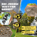Where Tomorrow - Pop up Pavillon Kamelbraun, wasserdicht, wetterfest, schneller 10 Sek. Aufbau, ideal für Outdoor, Schutz vor Sonne, Regen, Schnee.