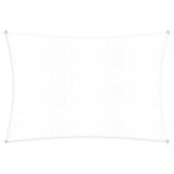 LUMALAND Sonnensegel 100% HDPE 2x3m Weiß mit UV-Schutz, stabilen Eckringen und Befestigungsseilen für zuverlässigen Sonnenschutz.