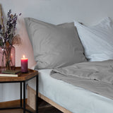 LUMALAND Premium Bettwäsche Everyday Cool Grey, Ganzjahres Bettbezug 155x200 cm & Kissenbezug 80x80 cm, weiche Polycotton Qualität.