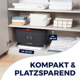 CLEANmaxx Hemdenbügler PRO STEAM + Hosenaufsatz kompakt und platzsparend mit ca. 42x26 cm für effizientes Bügeln.
