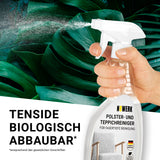 N8WERK Polster- und Teppichreiniger mit biologisch abbaubaren Tensiden zur effektiven Reinigung von Polstern und Teppichen, Made in Germany.