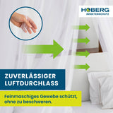 HOBERG Insekten-Baldachin für Einzel- & Doppelbetten mit feinem, luftdurchlässigem Gewebe für effektiven Insektenschutz.