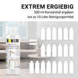 N8WERK Polster- und Teppichreiniger 500 ml Konzentrat für bis zu 10 Liter Reinigungsmittel, vielseitig und hochwirksam.