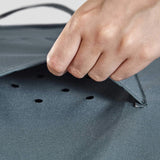 LUMALAND Abdeckung für gestapelte Patio Stühle - 85 x 65 x 80/119 cm - Grün/Grau, robustes, wasserdichtes Oxford-Gewebe mit Belüftungslöchern.