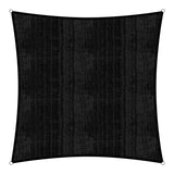 LUMALAND Sonnensegel 100% HDPE mit Stabilisator, UV-Schutz, Quadrat 5x5 Meter, schwarz, reißfest und pflegeleicht.