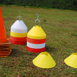 #DoYourFitness Hütchenset (25 Stück) inkl. Transportständer, farbige Markierungshütchen für Agility- und Koordinationstraining, 19 cm Durchmesser.