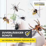 EASYmaxx Insect Protect Insektenschutzgitter mit Magnet für Fenster bis 130x150cm schützt zuverlässig vor Insekten.