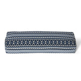 #DoYourYoga Yoga-Bolster Paravati, 67x22x13 cm, gefüllt mit Bio-Dinkelspelz, waschbarer Bezug, blau-weißes Design, Style 4.