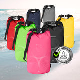#DoYourOutdoor Dry Bag 10L Pink, wasserdichter und robuster Rucksack mit verstellbarem Schultergurt für Outdoor-Abenteuer.