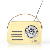 EASYmaxx Radio Retro - Stil der 50er-Jahr - Vanille mit Drehregler, Tragegriff, Antenne und analoger Frequenzanzeige.