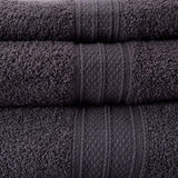 LUMALAND Premium Handtücher 6er-Set in Grau, 4 Handtücher 50x100 cm und 2 Duschtücher 70x140 cm aus 100% Baumwolle.