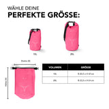 #DoYourOutdoor Dry Bag 10L - Pink mit maßen 20,5 x 47 cm, wasserdichter Outdoor-Rucksack für Abenteuer und Sicherheit.