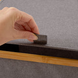 LUMALAND Aufbewahrungsbox mit Bambus-Rahmen - 3er-Set in Anthrazit/Grau, faltbar, platzsparend und vielseitig einsetzbar.