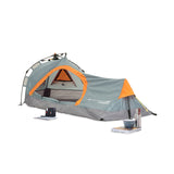 Where Tomorrow 1-Personen-Zelt - Dreieck - 225x100x57 cm - Grau, ultraleicht mit schnellem Aufbau und effektivem Schutz vor Wetter.