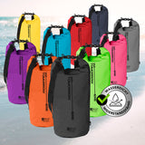 Where Tomorrow Dry Bag 20L - Style 02 - Schwarz, wasserdichter, robuster Outdoor-Rucksack mit UV-Schutz und Rolltop-Verschluss.