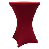 LUMALAND Stehtischhusse Tisch Bezug Husse Ø 80-85cm Rot, dehnbar, pflegeleicht und elegant für Events und Gastronomie.