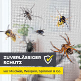 EASYmaxx Insect Protect Insektenschutzgitter Fenster mit Klettbefestigung schützt zuverlässig vor Mücken, Wespen und Spinnen ohne Bohren.