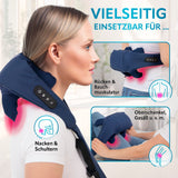 VITALmaxx Shiatsu-Massagegerät mit 6D-Massageköpfen, Wärme, Knet- & Druckmassage für Nacken, Schultern, Rücken, Bauch und Oberschenkel.