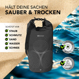 #DoYourOutdoor Dry Bag 20L - Schwarz, wasserdichter und robuster Outdoor-Rucksack mit UV-Schutz und Rolltopverschluss.