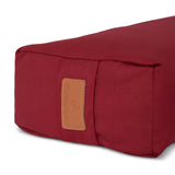 #DoYourYoga Yoga-Bolster Paravati in Rot, gefüllt mit Bio-Dinkelspelz, 67 x 22 x 13 cm, waschbarer Bezug, ideal für Yoga und Yin Yoga.
