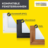 EASYmaxx Insect Protect Insekten- & Pollenschutzgitter mit Magnetbefestigung kompatibel für Kunststoff, Aluminium und Holz Fensterrahmen.