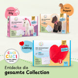 cuci cuci Näh-Baukastenset Motiv: Alpaka Anton, Komplettset für Kinder ab 5 Jahren, einfache Näh-Anleitung inklusive.