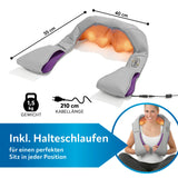VITALmaxx Shiatsu-Massagegerät mit Wärme, Knet- & Druckmassage, 4 Massagebälle, Halteschlaufen, 210 cm Kabel, 1,5 kg Gewicht.