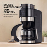 Barista Filterkaffeemaschine Grind mit Mahlwerk, LED-Touchdisplay & Timer schwarz mit Glaskanne und integriertem Mahlwerk