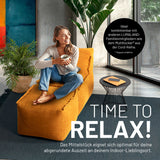 LUMALAND Modulares Mittelteil aus der Cord-Reihe, 54x81x70 cm mit softem, waschbarem Bezug in Senfgelb für gemütliche Momente.