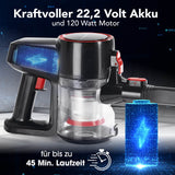 CLEANmaxx Akku-Zyklon-Staubsauger 22,2V kupferrot/schwarz kabellos mit 45 Min Laufzeit und leistungsstarkem Akku.