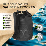 #DoYourOutdoor Dry Bag 5L - Schwarz, wasserdichter, robuster Rucksack mit UV-Schutz für Outdoor-Abenteuer, schützt vor Wasser, Sand und Schmutz.